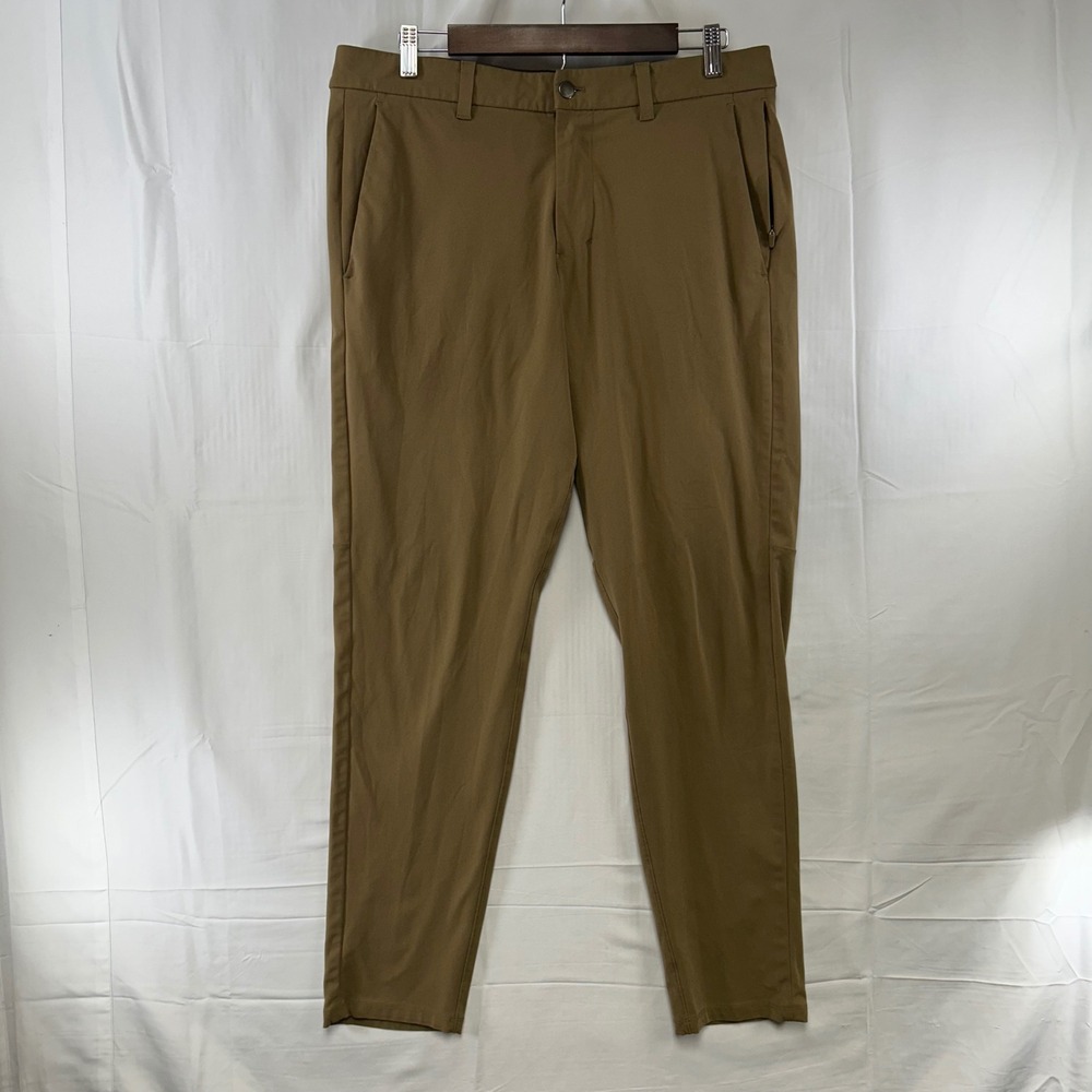 Lululemon ABC Trouser Mens 34 Artifact Brown Warpstreme Slim Fit Pants